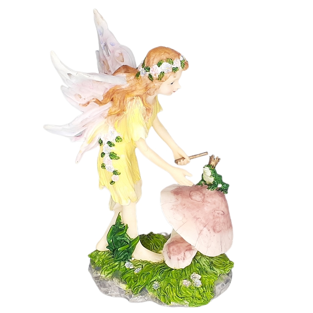 Magical Fairy and Prince Toadstool Frog Prince Figurine